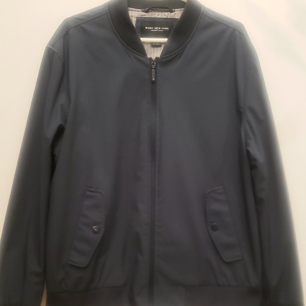 Andrew Marc New York Windbreaker Large Navy